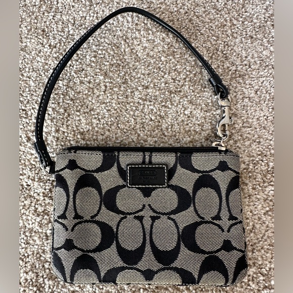Coach wristlet wallet - Black and Grey - Picture 1 of 3